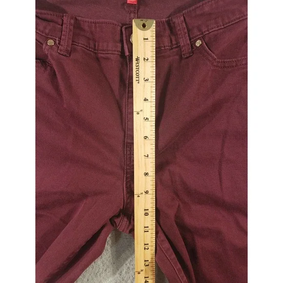 Jennifer Lopez Jeans Womens Size 16 W Skinny Burgundy Denim Jegging Casual 36x29 - Picture 7 of 15